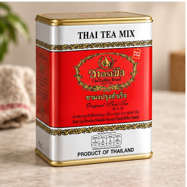 ChaTraMue Original Thai Tea tin detail