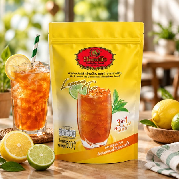 ChaTraMue Lemon Tea served iced