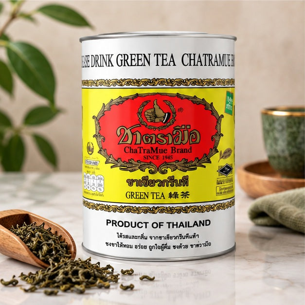 ChaTraMue Green Tea 220 g Tins with Filter — 2 or 4 Tins product detail