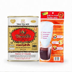 ChaTraMue Thai Tea Mix Extra Gold 450 g with Filter — 1 retail unit shown