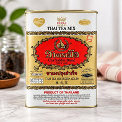 ChaTraMue Thai Tea Mix Extra Gold 450 g with Filter — supplementary product photograph; decorative props are not included