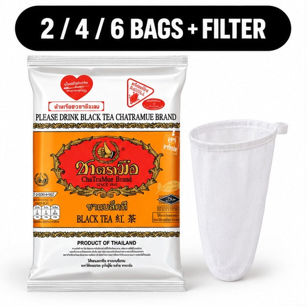 ChaTraMue Black Tea 200 g Bags with Filter — 2, 4 or 6 Bags