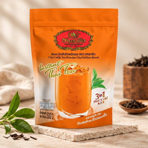ChaTraMue Thai Tea 3-in-1 Instant Powder 500 g — 1 or 2 Pouches product detail