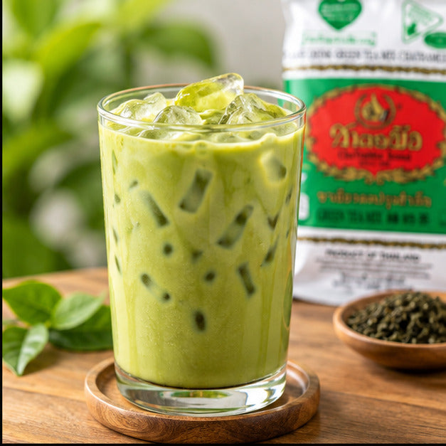 ChaTraMue Milk Green Tea Mix 200g – Bags + Filter — lifestyle