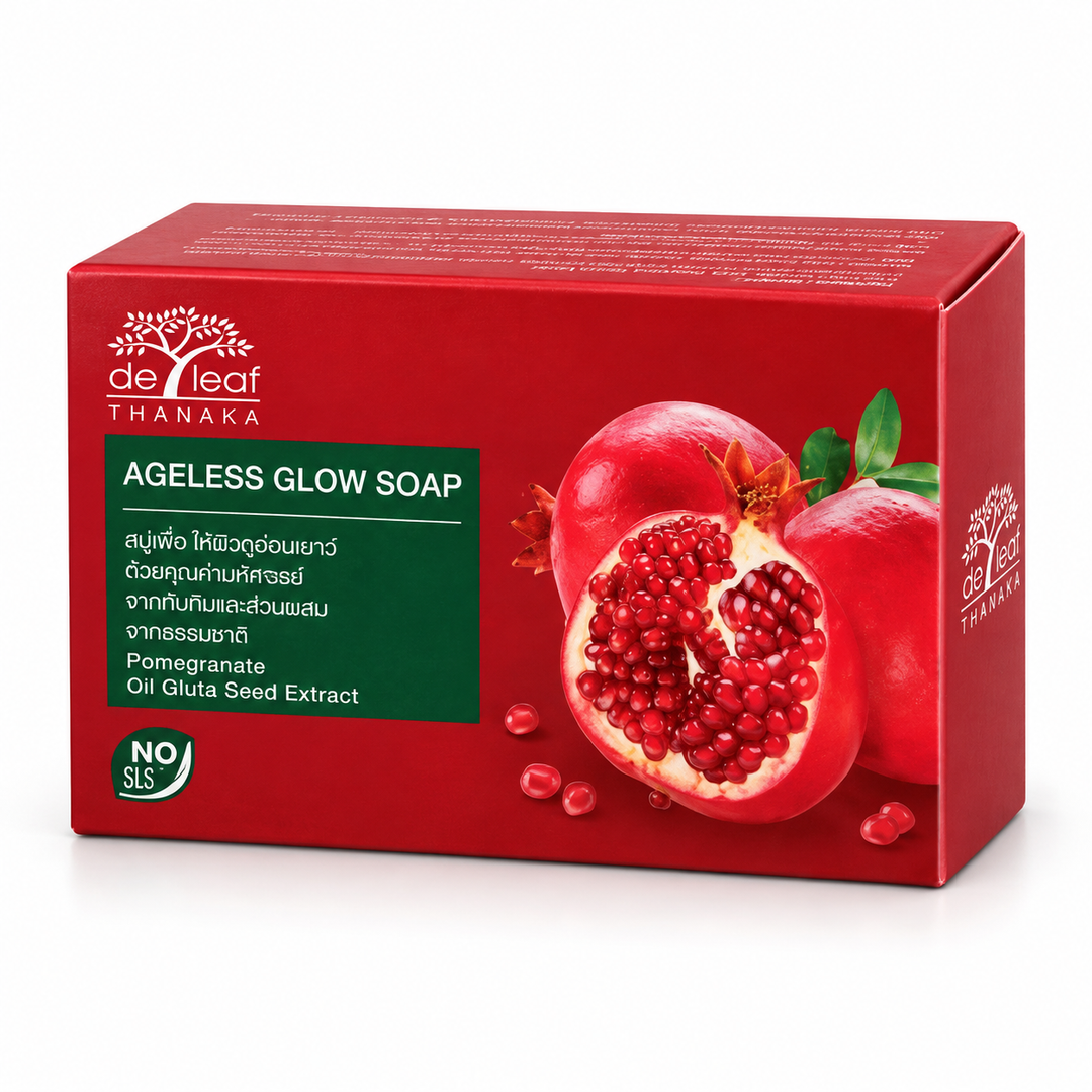 De Leaf Pomegranate Ageless Glow Soap 100g – Packs 1 / 2 / 4 product