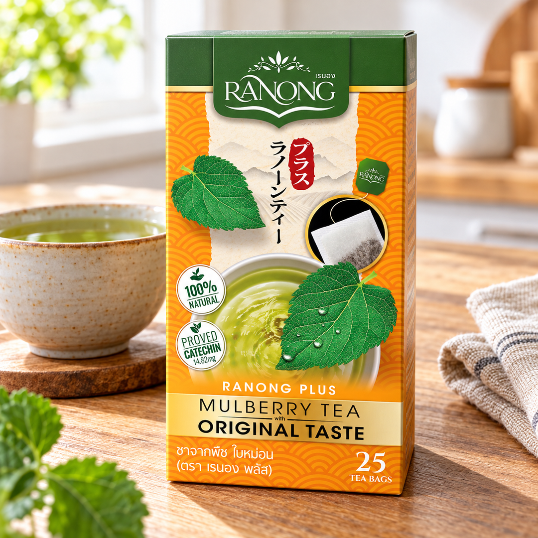 Ranong Tea Plus Mulberry Tea Original 25 Tea Bags × 2 g (50 g per Pack) — tea moment
