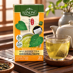 Ranong Tea Plus Mulberry Tea Original 25 Tea Bags × 2 g (50 g per Pack) — tea tray