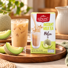 Ranong Tea Melon Milk Tea Mix 7 Sachets × 20 g (140 g per Pack) — tea tray