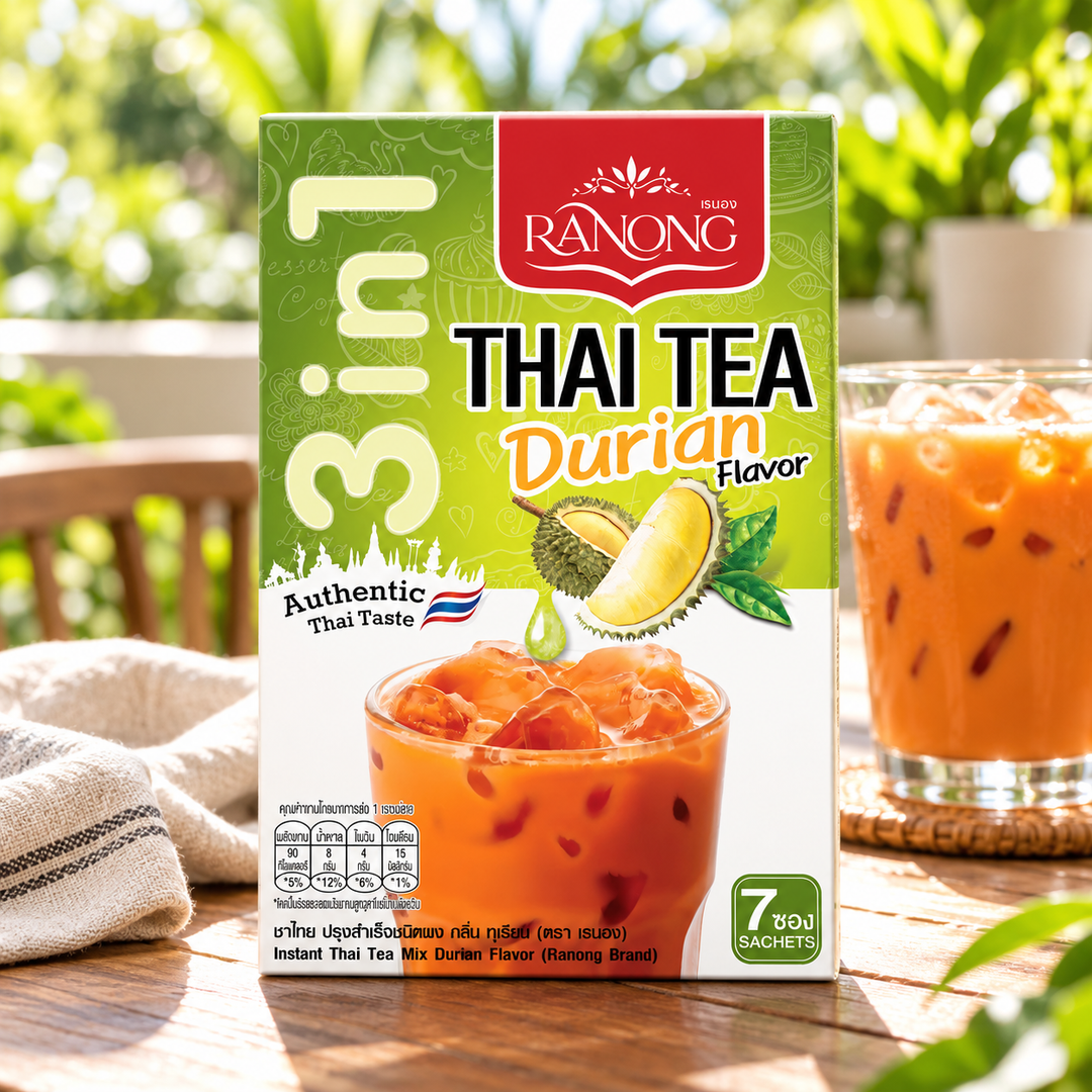Ranong Tea Durian Thai Tea Mix 7 Sachets × 20 g (140 g per Pack) — tea moment