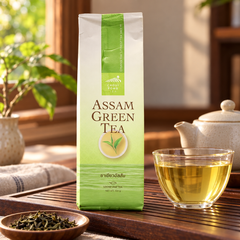Choui Fong Assam Green Tea Leaves 100 g — supplementary product photograph; decorative props are not included