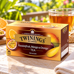 Twinings Passion Fruit, Mango & Orange Flavoured Tea 25 Tea Bags × 2 g (50 g per Pack) — tea moment
