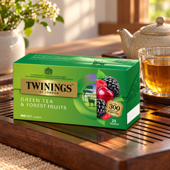 Twinings Green Tea & Forest Fruits 25 Tea Bags × 1.5 g (37.5 g per Pack) — tea tray