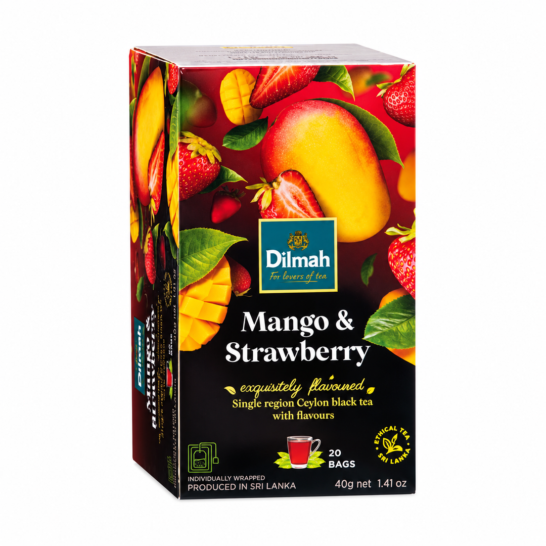 Dilmah Fruit Fun Mango & Strawberry Tea 20 Tea Bags × 2 g (40 g per Pack) — product image
