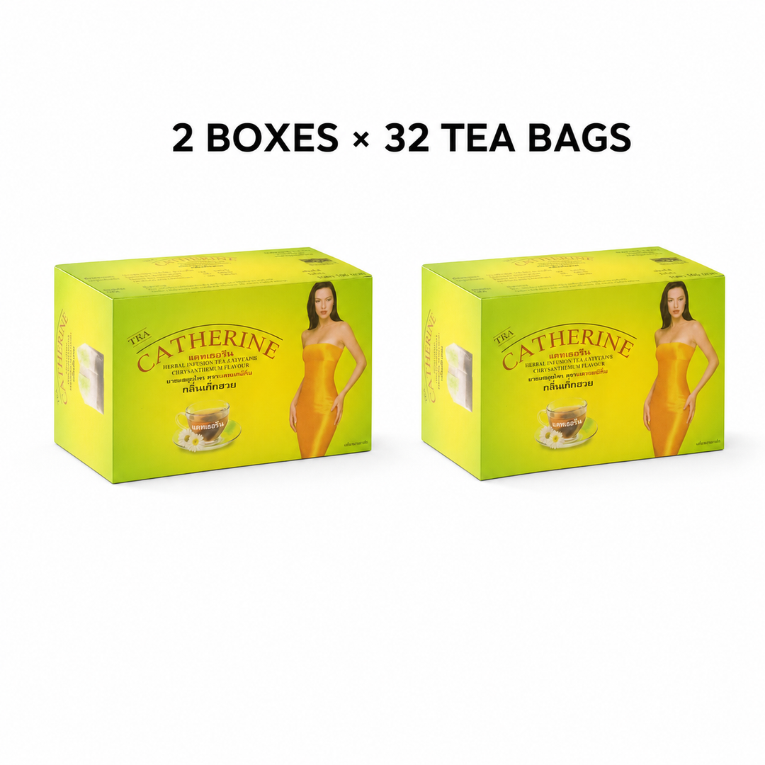 Two boxes of Catherine Chrysanthemum Herbal Infusion with 32 tea bags per box