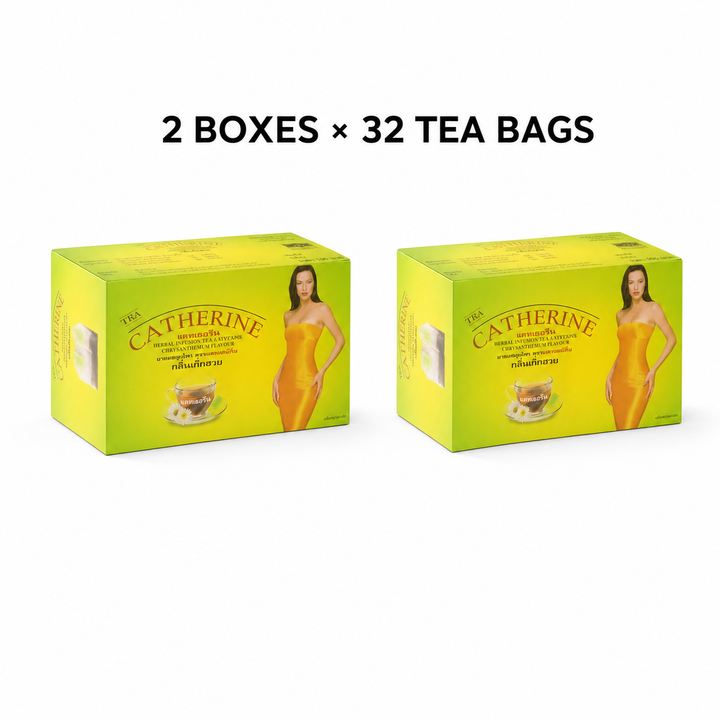 Two boxes of Catherine Chrysanthemum Herbal Infusion with 32 tea bags per box