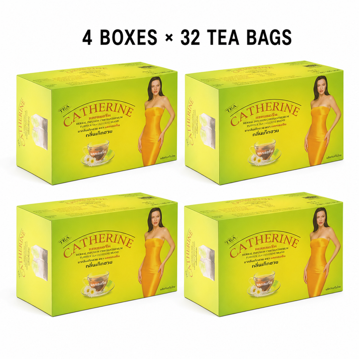 Four boxes of Catherine Chrysanthemum Herbal Infusion with 128 tea bags in total