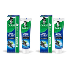 Darlie All Shiny White Charcoal Clean Toothpaste 140 g | 2 Packs — 2 identical retail packages on a white background