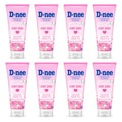 D-nee Body Serum — 170 ml | 8 Packs — 8 identical retail packages on a white background; selected formula Dewy Shine