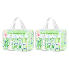 D-nee Organic Newborn Gift Set — 9 Pieces | 2 Sets — 2 identical retail packages on a white background