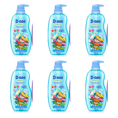 D-nee Kids Organic Head & Body Bath — 400 ml | 6 Packs — 6 identical retail packages on a white background; selected formula Happy Berry