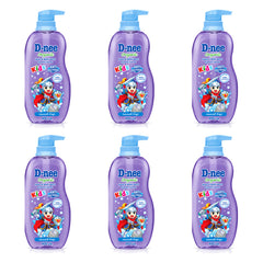D-nee Kids Organic Head & Body Bath — 400 ml | 6 Packs — 6 identical retail packages on a white background; selected formula Berry Beetroot