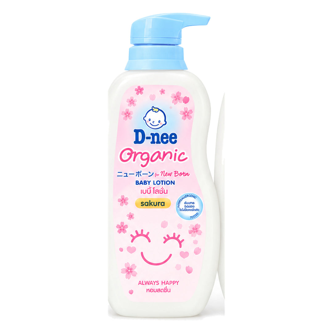 D-nee Organic Baby Lotion — 400 ml | 1 Pack — 1 identical retail packages on a white background; selected formula Sakura