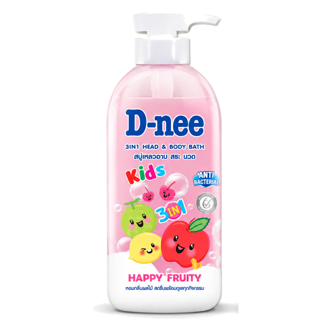 D-nee Kids 3-in-1 Hair & Body Bath — 450 ml | 1 Pack — 1 identical retail packages on a white background; selected formula Summer Sorbet
