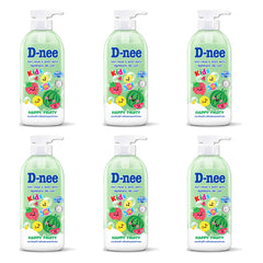 D-nee Kids 3-in-1 Hair & Body Bath — 450 ml | 6 Packs — 6 identical retail packages on a white background; selected formula Sakura Wind