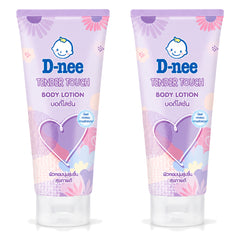 D-nee Body Lotion — 180 ml | 2 Packs — 2 identical retail packages on a white background; selected formula Tender Touch
