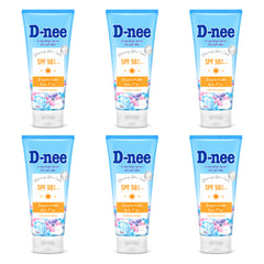 D-nee Sunscreen Body Serum SPF50+ PA++++ — 150 ml | 6 Packs — 6 identical retail packages on a white background