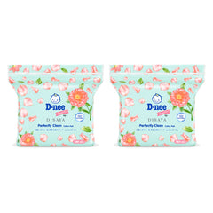 D-nee Beauty by Disaya Perfectly Clean Cotton — 160 Pads | 2 Packs — 2 identical retail packages on a white background