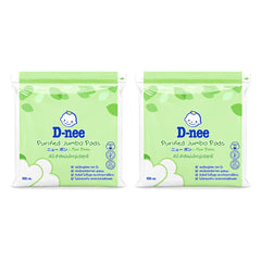D-nee Purified Jumbo Cotton Pads — 100 g | 2 Packs — 2 identical retail packages on a white background