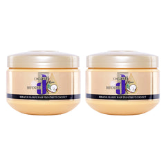 Dcash Defender Keratin Miracle Glossy Hair Treatment Coconut 250/500 ml | 2 Packs — 2 identical retail packages on a white background