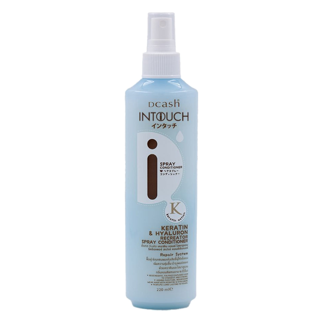 Dcash Intouch Keratin & Hyaluron Recreator Spray Conditioner 220 ml | 1 Pack — 1 identical retail packages on a white background