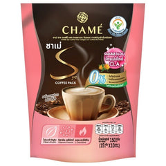 CHAMÉ Collagen CLA coffee pack, 10 sachets, original pouch on white background