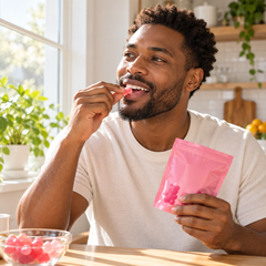 CHAMÉ gummy customer using product, lifestyle image 2