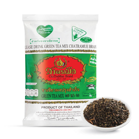 ChaTraMue Green Tea Mix – 200g x 2 Bags – Authentic Thai Green Milk Tea Powder