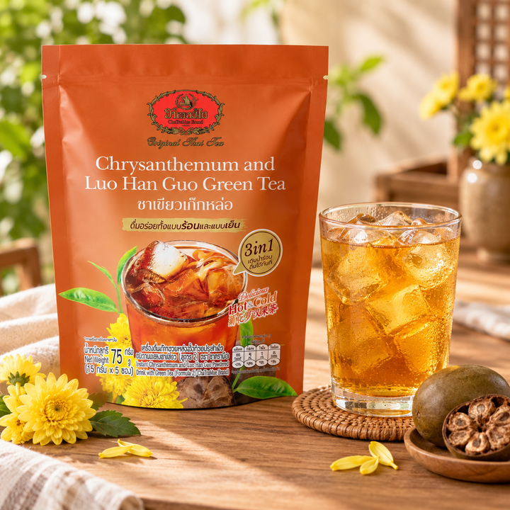 ChaTraMue Chrysanthemum & Luo Han Guo Green Tea 3-in-1 75g – lifestyle