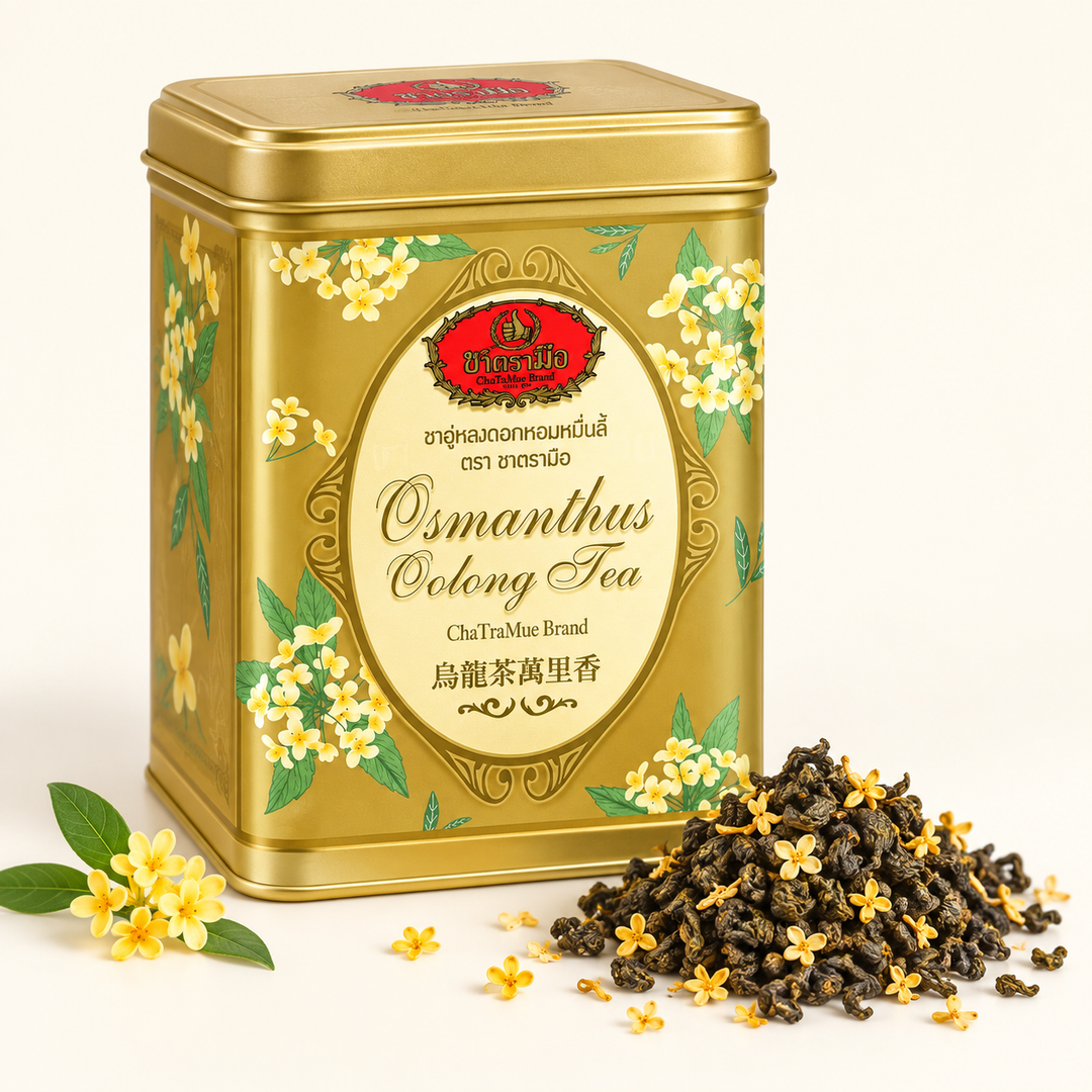 ChaTraMue Osmanthus Oolong Tea 200g Metal Tin – detail