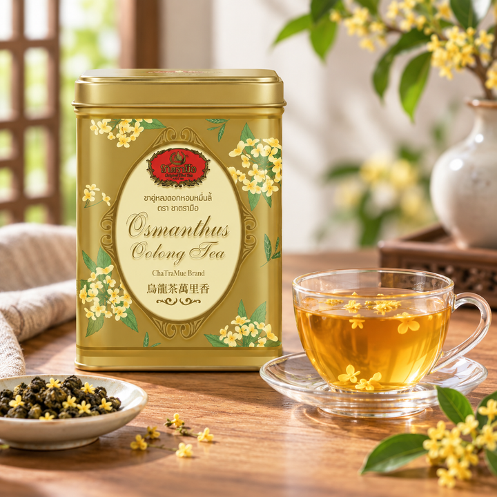 ChaTraMue Osmanthus Oolong Tea 200g Metal Tin – lifestyle