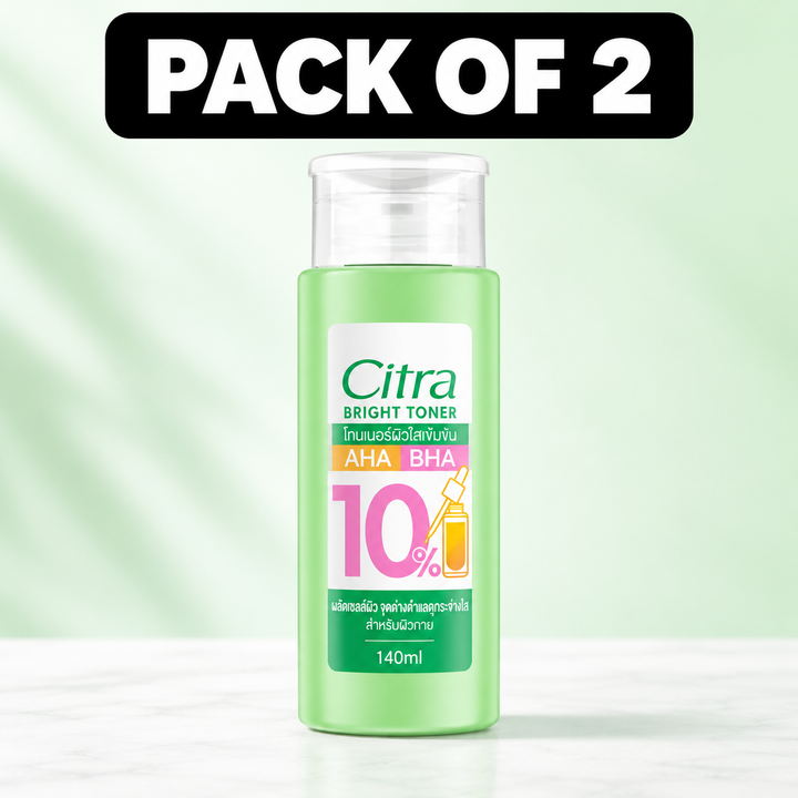 Citra Bright Toner AHA BHA 10 percent 140 ml pack of 2