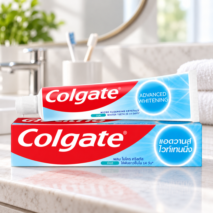 Colgate Advanced Whitening Toothpaste 135g — lifestyle image 1