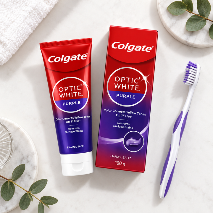 Colgate Optic White Purple Toothpaste 100g – Multipack - lifestyle 2
