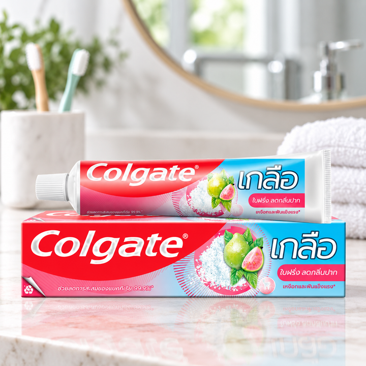 Colgate Salt Guava Leaf Toothpaste 150g — lifestyle image 1