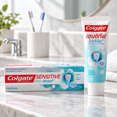 Colgate Sensitive Pro-Relief Original 110g – bright bathroom lifestyle
