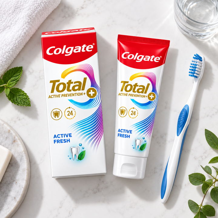 Colgate Total Active Prevention+ Active Fresh Toothpaste 150g – Multipack - lifestyle 2
