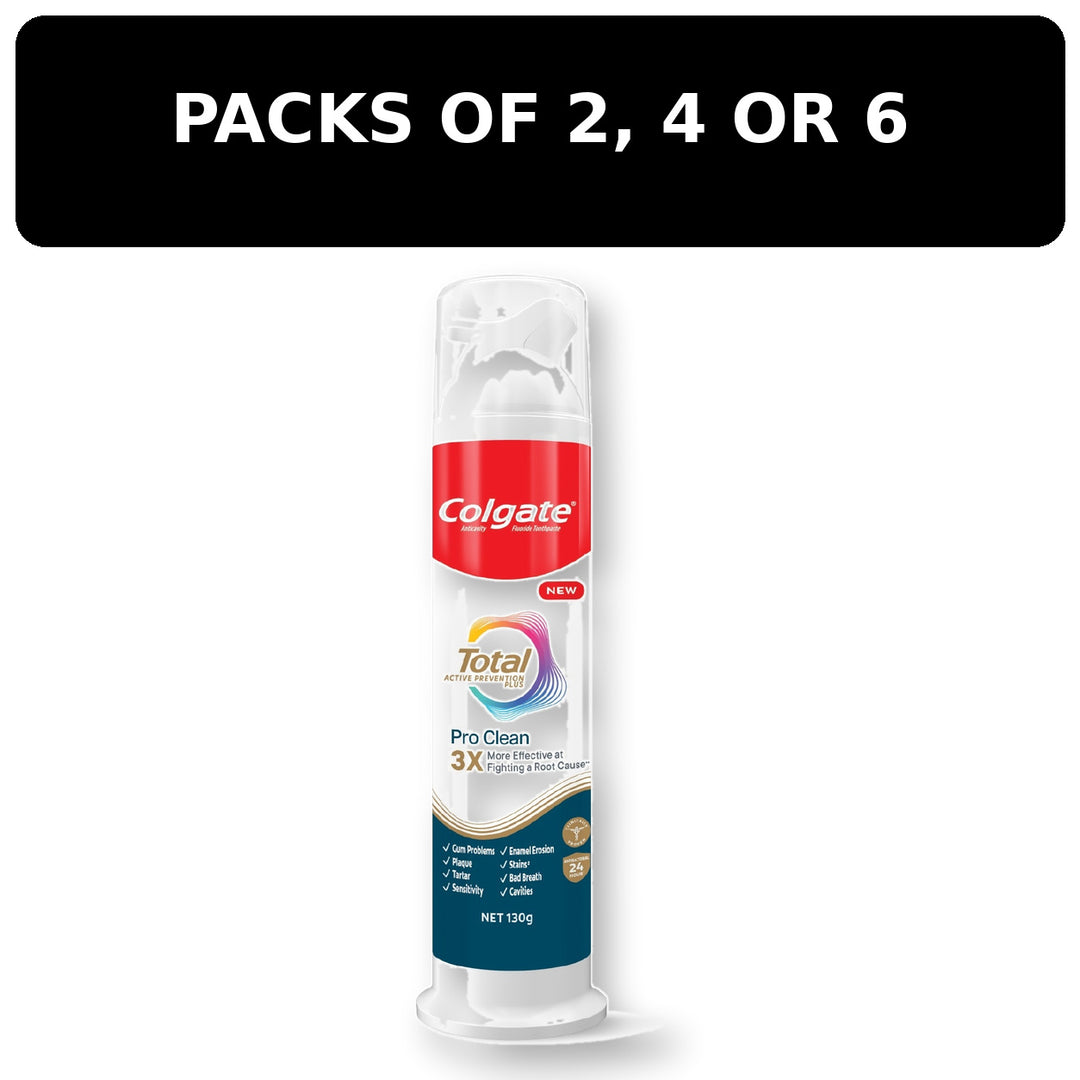 Colgate Total Pro Clean Smart Pump Toothpaste 130g — multipack cover