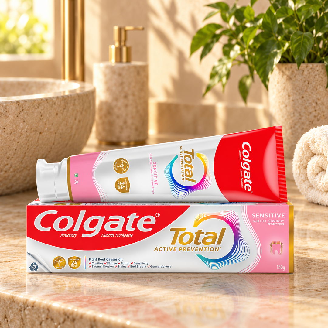 Colgate Total Active Prevention+ Sensitivity Toothpaste 150g — lifestyle image 2