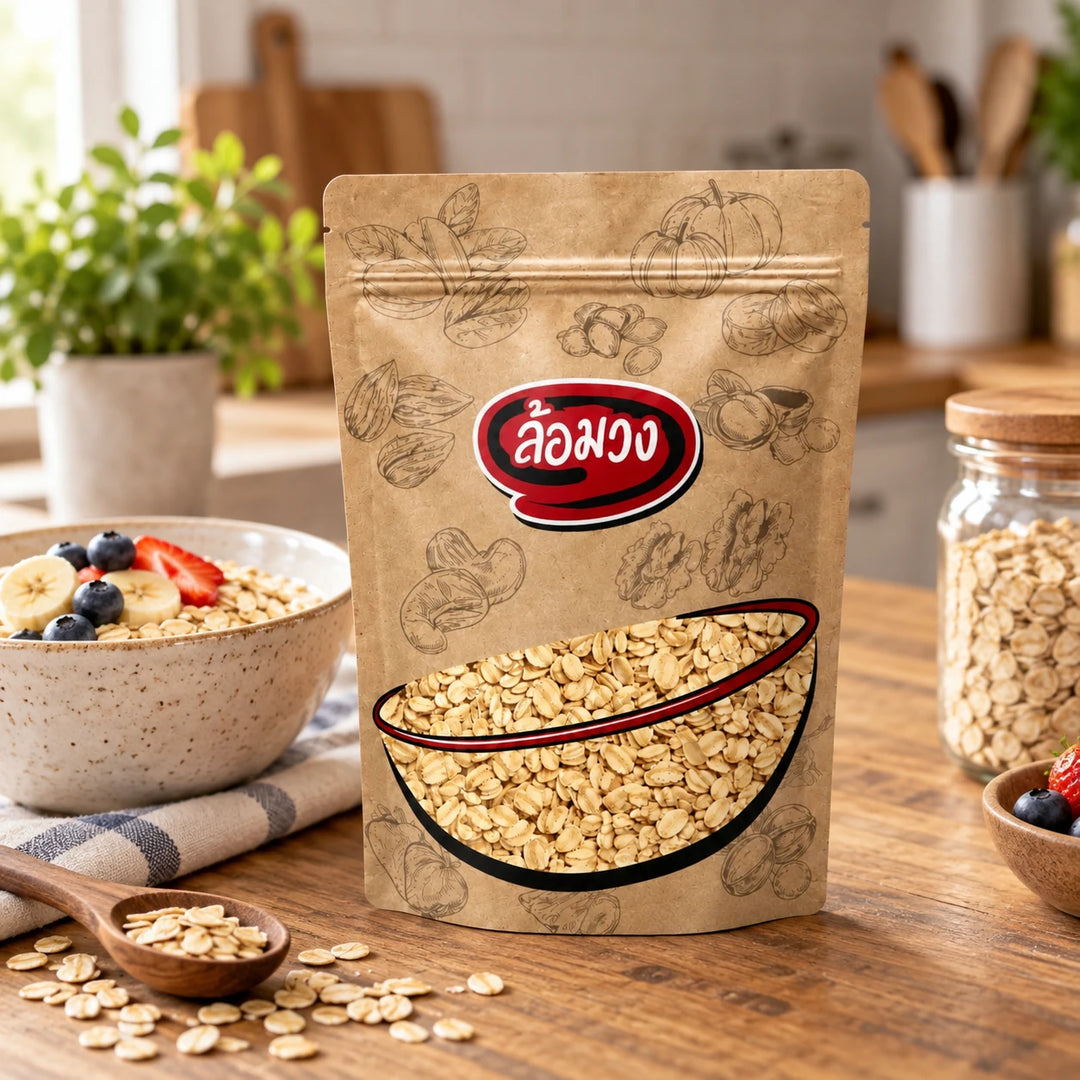 Rom-Wong Rolled Oats — lifestyle photograph