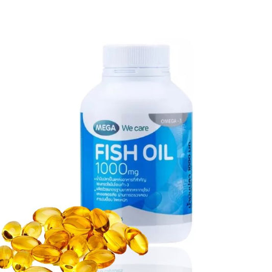 Mega We Care Fish Oil 1000 mg – Omega-3 EPA & DHA for Heart, Brain & Joint Health | 100 Softgel Capsules